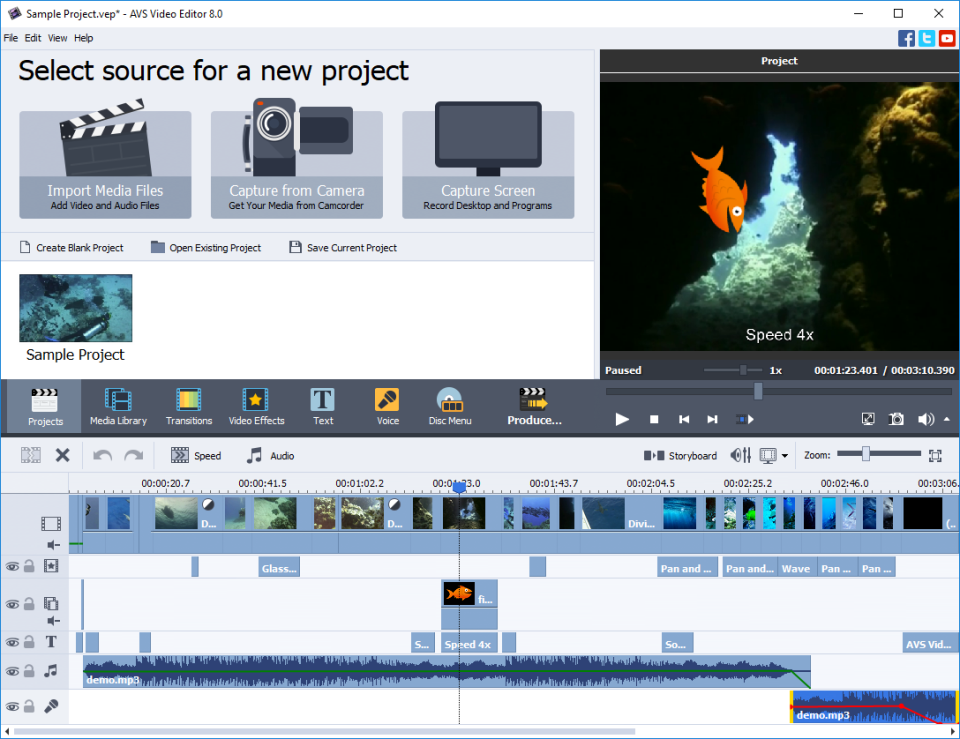 screenshot of AVS Video Editor